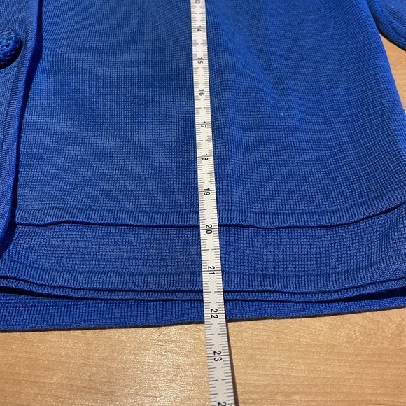 VTG 60s Palio Made in Italy Blue Wool Cardigan- L - Picture 7 of 7